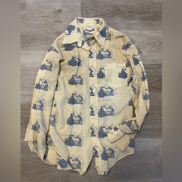 Rare vintage find! Mens Pariani long sleeve button up dress shirt size medium - Picture 1 of 3